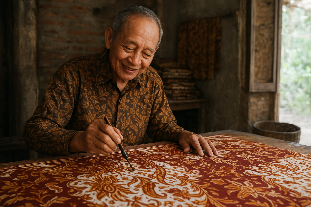 pensiunan yang bangkitkan UMKM batik
