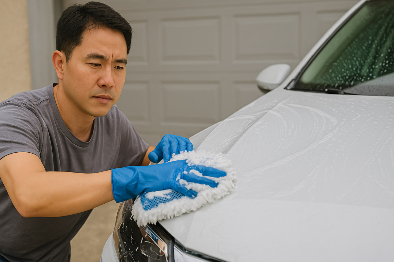 membersihkan mobil membersihkan mobil